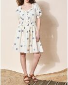 Robe Lorence fleurs blanche