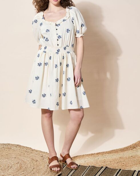 Robe Lorence fleurs blanche