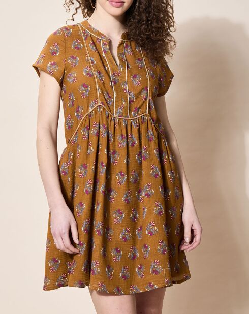 Robe Manny imprimée ocre