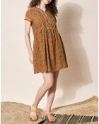 Robe Manny imprimée ocre