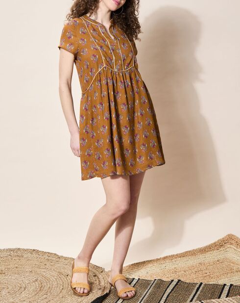 Robe Manny imprimée ocre