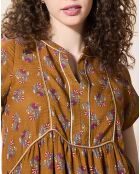 Robe Manny imprimée ocre