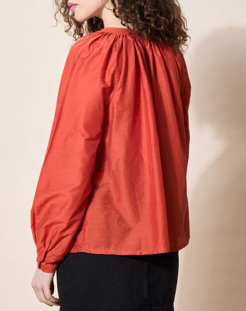 Blouse loose Olivera rouge