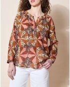 Blouse loose Partage paprika