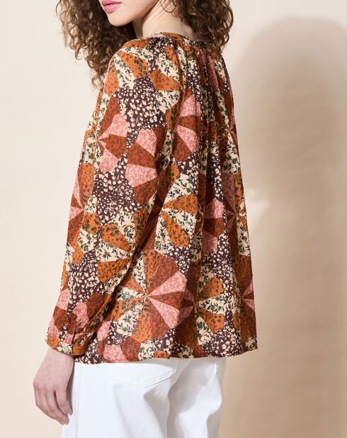 Blouse loose Partage paprika