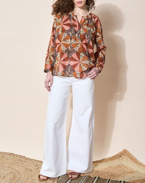 Blouse loose Partage paprika