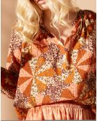 Blouse loose Partage paprika