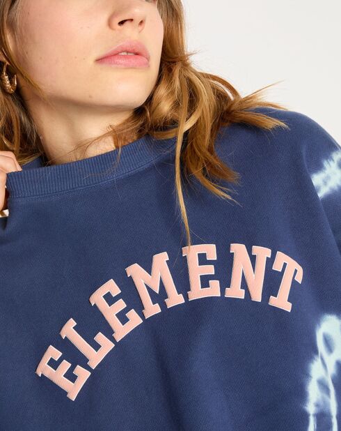 Sweat Circle Crew tie & dye bleu marine