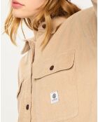 Veste surchemise en Velours milleraies Manitoba Cord beige foncé