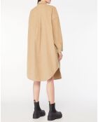 Veste surchemise en Velours milleraies Manitoba Cord beige foncé