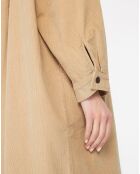 Veste surchemise en Velours milleraies Manitoba Cord beige foncé