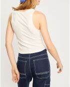Crop-Top 100% Coton Bio Tank Smile écru