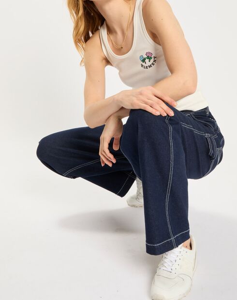 Crop-Top 100% Coton Bio Tank Smile écru