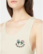 Crop-Top 100% Coton Bio Tank Smile écru