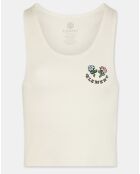 Crop-Top 100% Coton Bio Tank Smile écru