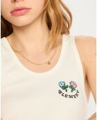 Crop-Top 100% Coton Bio Tank Smile écru