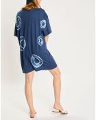 Robe t-shirt Szyget Circles tie & dye bleu marine