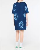 Robe t-shirt Szyget Circles tie & dye bleu marine