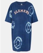 Robe t-shirt Szyget Circles tie & dye bleu marine