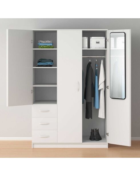 Miroir de Porte noir - 30x1.5x120 cm