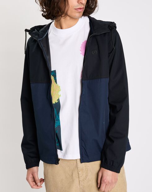 Blouson léger Alder bicolore bleu marine/noir