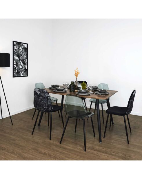 Table Extensible 6 à 8 Personnes Forest First marron/noir - 210x90x75 cm