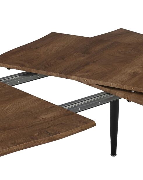 Table Extensible 6 à 8 Personnes Forest First marron/noir - 210x90x75 cm