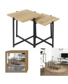 2 Tables Gigogne Loka marron/noir