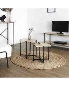 2 Tables Gigogne Loka marron/noir