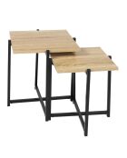 2 Tables Gigogne Loka marron/noir