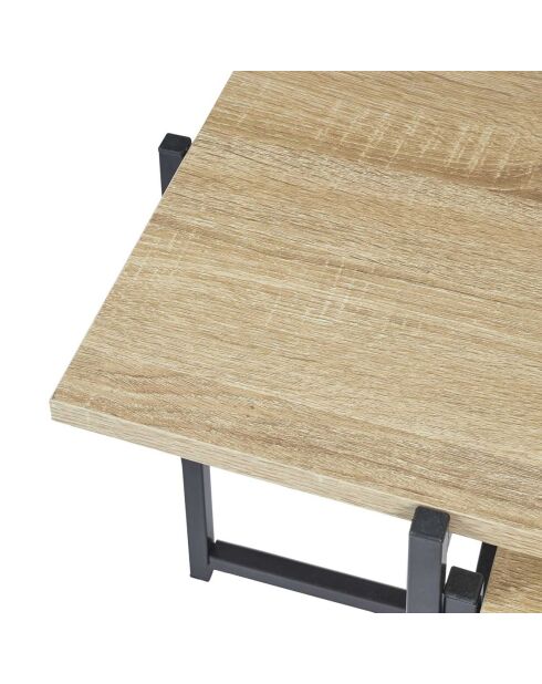 2 Tables Gigogne Loka marron/noir