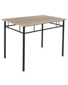 Table et 4 Chaises Loka marron/noir