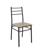 Table et 4 Chaises Loka marron/noir