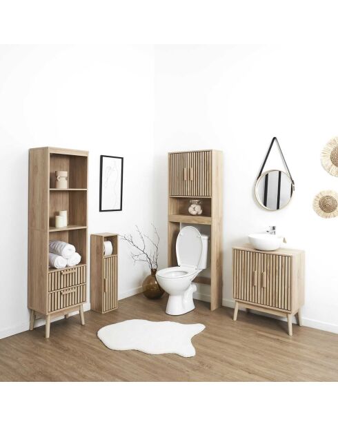 Klaus brauner Waschtischunterschrank - 60x30x70 cm