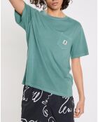 T-Shirt 100% Coton Bio Regular Fit Basic Pocket bleu clair