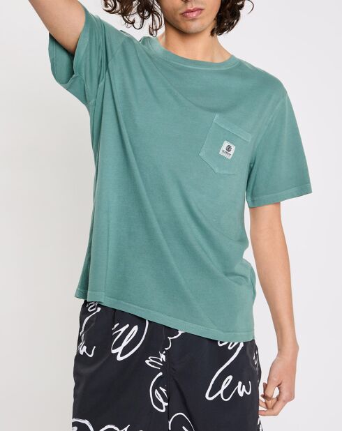 T-Shirt 100% Coton Bio Regular Fit Basic Pocket bleu clair