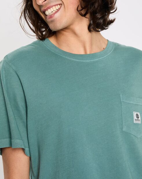 T-Shirt 100% Coton Bio Regular Fit Basic Pocket bleu clair