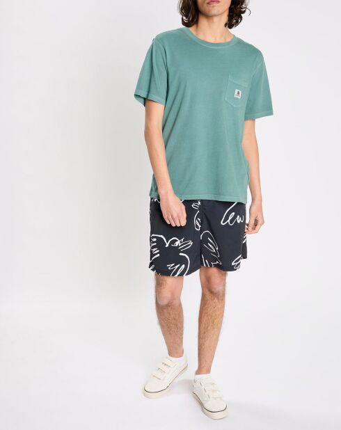 T-Shirt 100% Coton Bio Regular Fit Basic Pocket bleu clair