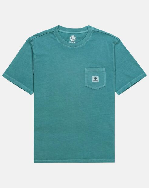 T-Shirt 100% Coton Bio Regular Fit Basic Pocket bleu clair