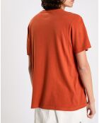 T-Shirt 100% Coton Bio Regular Fit Basic Pocket orange