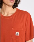 T-Shirt 100% Coton Bio Regular Fit Basic Pocket orange