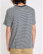 T-Shirt 100% Coton Bio Regular Fit Chapsman bleu foncé/blanc