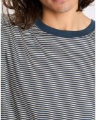T-Shirt 100% Coton Bio Regular Fit Chapsman bleu foncé/blanc