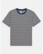 T-Shirt 100% Coton Bio Regular Fit Chapsman bleu foncé/blanc