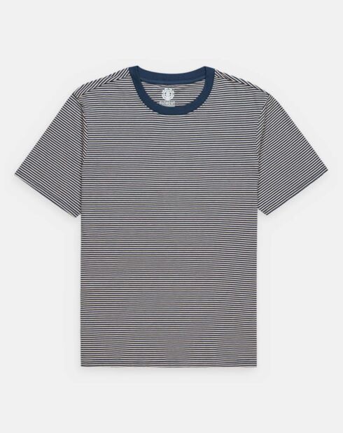 T-Shirt 100% Coton Bio Regular Fit Chapsman bleu foncé/blanc