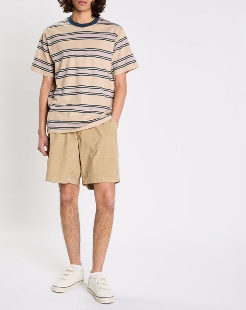 Rentfill T-Shirt aus 100% Bio-Baumwolle mit beigen Streifen