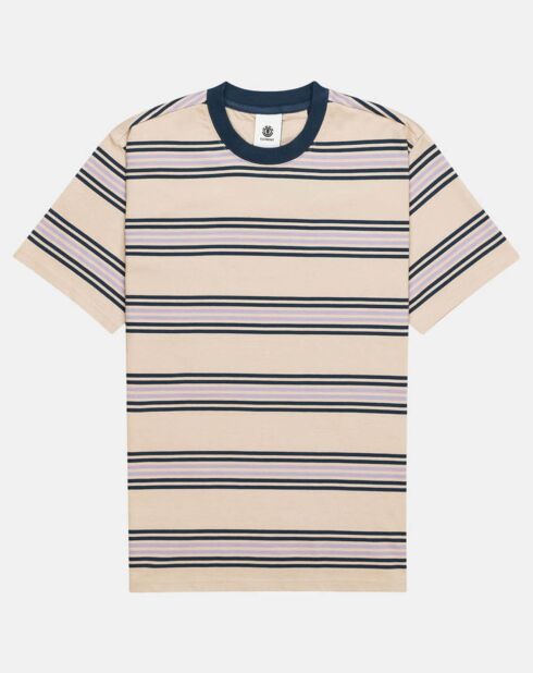 Rentfill T-Shirt aus 100% Bio-Baumwolle mit beigen Streifen