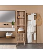 Säule 2 Schubladen Klaus braun - 40x30x160 cm