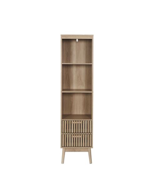 Säule 2 Schubladen Klaus braun - 40x30x160 cm