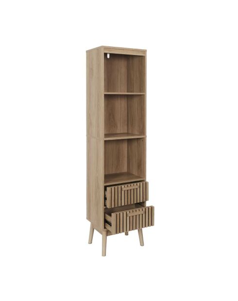 Säule 2 Schubladen Klaus braun - 40x30x160 cm